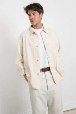 Orslow1940's Coverall Jacket Paint - Ecru