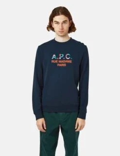 A.P.C.Achille Sweatshirt - Marine Blue