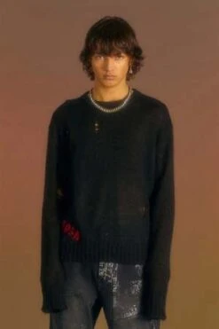 ANDERSSON BELLADSB Kid Mohair Crewneck Sweater