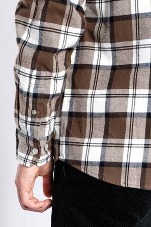 Norse ProjectsAnton Brushed Flannel - Check Taupe - Image 4