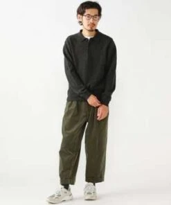Beams Plus2-pleat Corduroy Trousers - D. Green