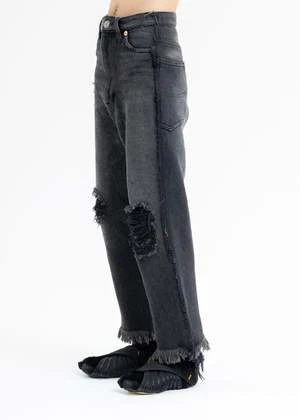 Doubletx1.5 RESIZED DENIM PANTS - BLACK - Image 4