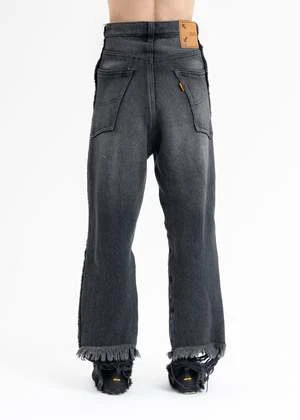 Doubletx1.5 RESIZED DENIM PANTS - BLACK - Image 5