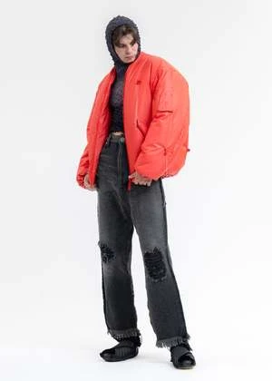 Doubletx1.5 RESIZED DENIM PANTS - BLACK - Image 2