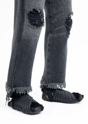 Doubletx1.5 RESIZED DENIM PANTS - BLACK - Image 6
