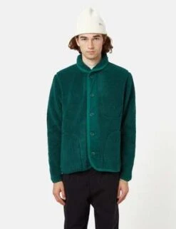 BhodeShawl Collar Fleece - Bottle Green
