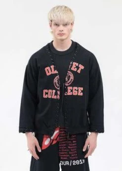 DISCOVEREDLooping College Sweat - Style 2/Black