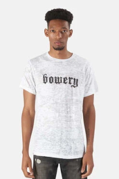 Blue&CreamBowery Tee - White