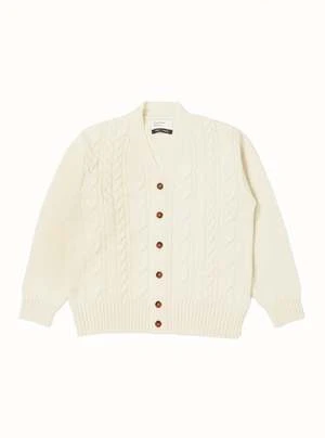 Universal WorksCable Knit Cardigan - Ecru