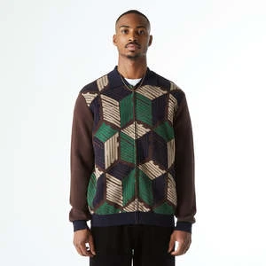 HUFUnisex HUF Dimensions Knit Zip Sweater - Chocolate - Image 4