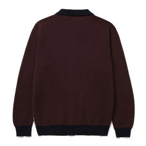 HUFUnisex HUF Dimensions Knit Zip Sweater - Chocolate - Image 2