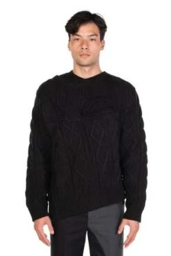 Feng Chen WangDouble-Collar Cable Knit Jumper