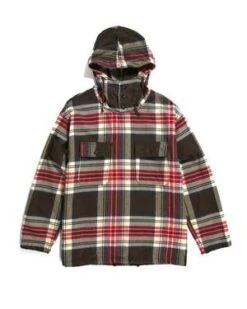 Engineered GarmentsCotton Heavy Twill Cagoule Shirt - Brown Plaid