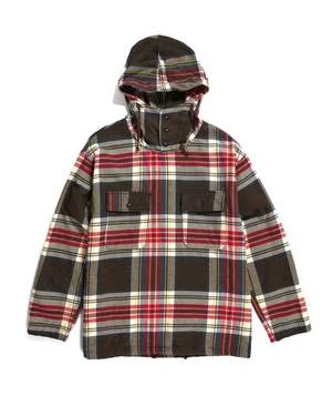 Engineered GarmentsCotton Heavy Twill Cagoule Shirt - Brown Plaid
