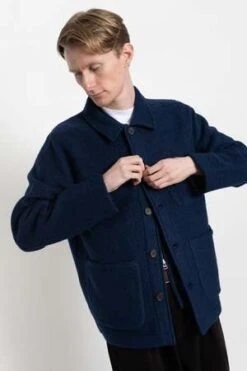 Universal WorksField Jacket Wool Fleece - Indigo