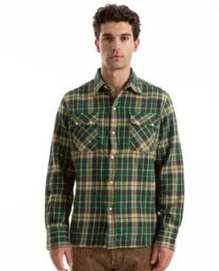 WytheFlannel Pearlsnap Shirt - Pine