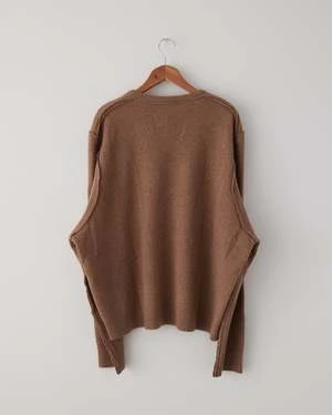 Camiel FortgensFrankenstein V Neck - Beige Melange - Image 2