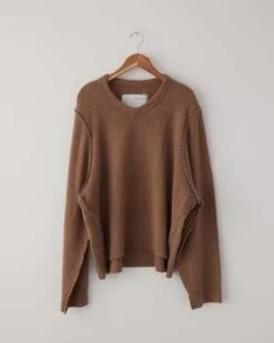 Camiel FortgensFrankenstein V Neck - Beige Melange