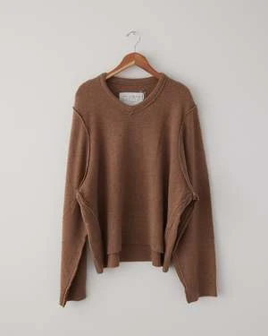 Camiel FortgensFrankenstein V Neck - Beige Melange