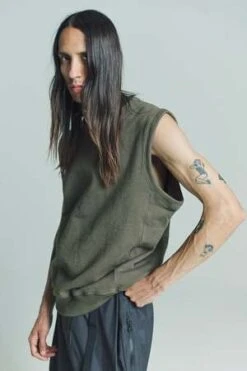 GR10KGuess Jersey Factory Vest - Brown