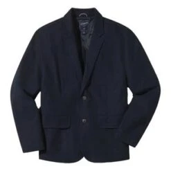 GrayersHopsack Midweight Wool Blazer - Navy