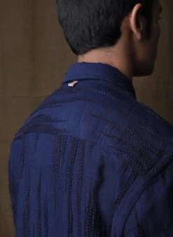 KardoGianni Long Sleeve Shirt - Indigo Jacquard