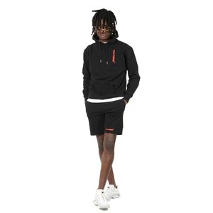 POLYTHENE* OPTICSPOLYTHENE* OPTICS LOGO HOODIE Sweater - BLACK/RED