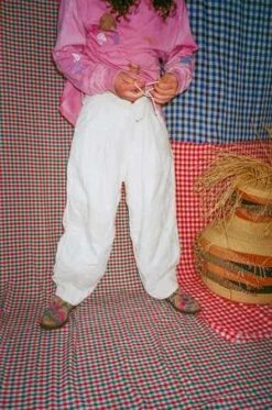 STORY Mfg.Lush Jeans - Ecru Star Scraps Patchwork