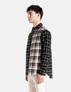 Norse ProjectsAlgot Mixed Flannel Check Shirt - Beech Green