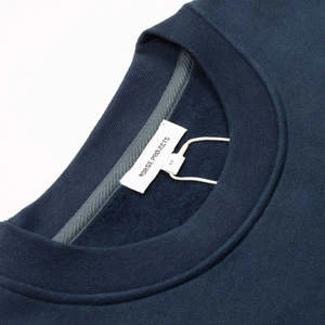 Norse ProjectsArne Brushed Cotton Sweatshirt - Dark Navy - Image 3