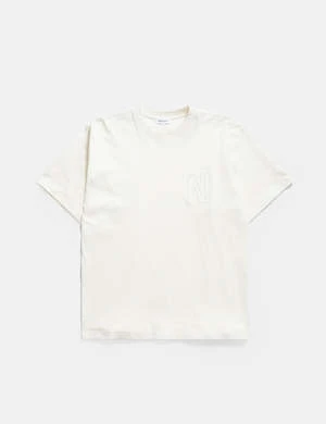 Norse ProjectsSimon Organic Heavy Jersey N Logo T-Shirt - Ecru - Image 5