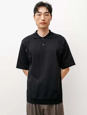 NiuhansOrganic Cotton Polo Sweater - Black