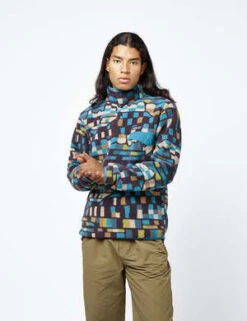 PatagoniaLW Synchilla Snap-T Fleece - Fitz Roy Patchwork/Belay Blue