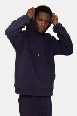 Blue&CreamPolar Fleece Hoodie - Navy