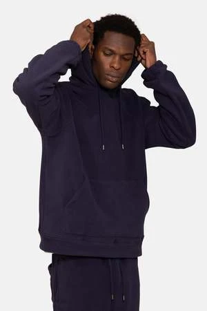 Blue&CreamPolar Fleece Hoodie - Navy