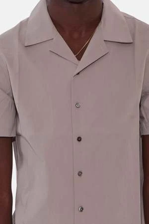 Blue&CreamPoplin Camp Shirt - Grey - Image 4