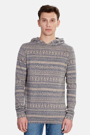 Blue&CreamPullover Hoodie - Pink Brady