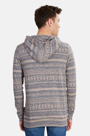 Blue&CreamPullover Hoodie - Pink Brady - Image 3