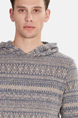 Blue&CreamPullover Hoodie - Pink Brady - Image 4