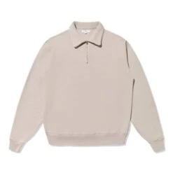 Lady White Co.Quarter Zip Sweatshirt - Scarlet Grey