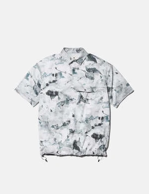 Snow PeakPrinted Quick Dry Polo Shirt - Grey