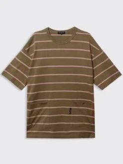 Comme Des Garcons Comme Des GarçonsStipped Tee - Khaki/Red