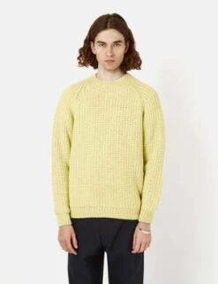 SunflowerTape Knit Sweatshirt - Faded Yellow