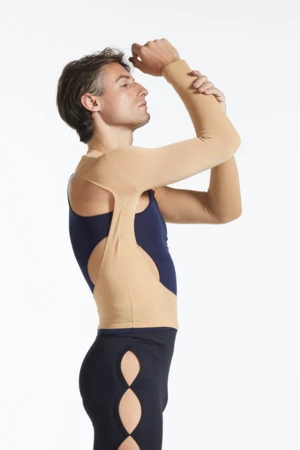 FANGSymmetrical Layer Cut-Out Top - Navy/Beige - Image 2