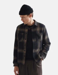 Wax LondonWhiting Overshirt - Zap Check Black/Beige