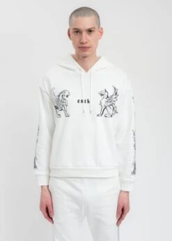 ESTH.Dogz Short Hoodie - White