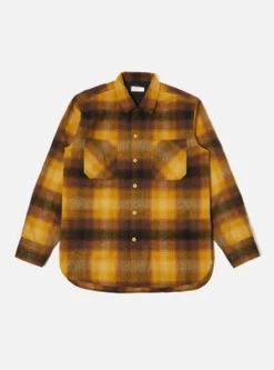Universal WorksWool Flannel Work Shirt - Mustard Check
