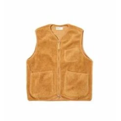 Universal WorksMountain Fleece Zip Gilet - Sand
